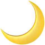 IOS/Apple crescent moon emoji image