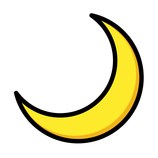 Openmoji crescent moon emoji image
