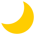 Toss crescent moon emoji image