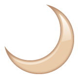 Whatsapp crescent moon emoji image