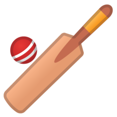 Google cricket bat and ball emoji image