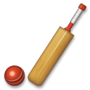 LG cricket bat and ball emoji image