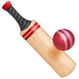Whatsapp cricket bat and ball emoji image