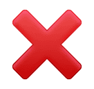 Huawei cross mark emoji image