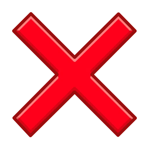Telegram cross mark emoji image