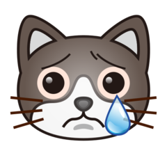 Emojidex crying cat face emoji image