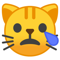 Google crying cat face emoji image