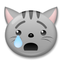 LG crying cat face emoji image