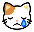 SoftBank crying cat face emoji image