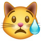 Whatsapp crying cat face emoji image