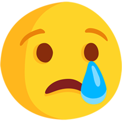 Facebook Messenger crying face emoji image