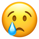 IOS/Apple crying face emoji image