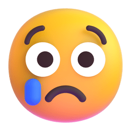 Microsoft Teams crying face emoji image