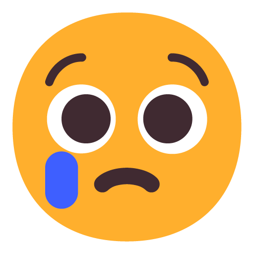 Microsoft crying face emoji image