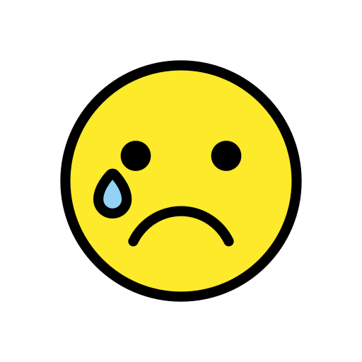 Openmoji crying face emoji image