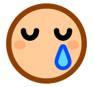 SoftBank crying face emoji image