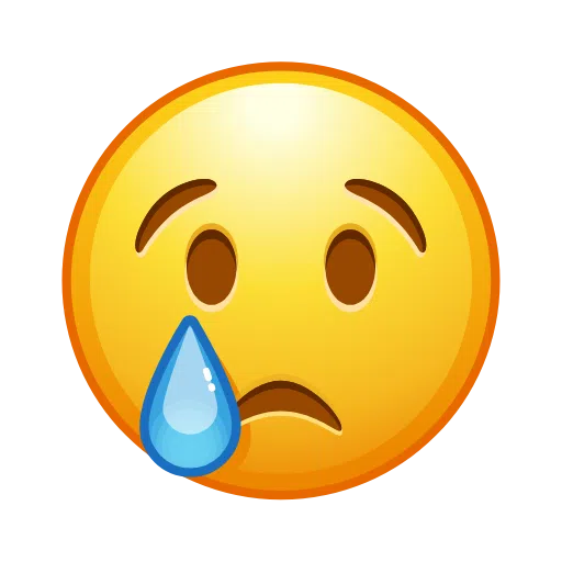 Telegram crying face emoji image