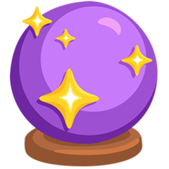Facebook Messenger crystal ball emoji image