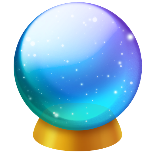 Facebook crystal ball emoji image