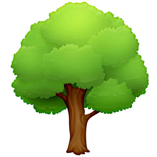 Facebook deciduous tree emoji image