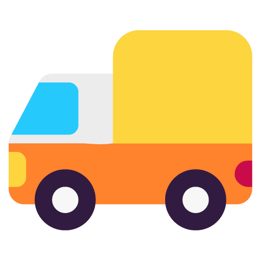 Microsoft delivery truck emoji image
