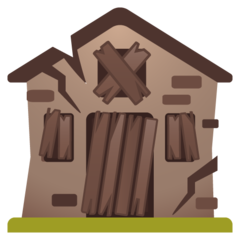 Google derelict house building emoji image