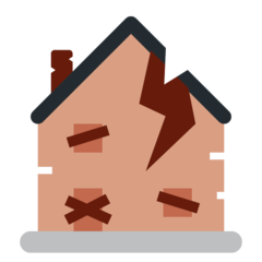 Twitter derelict house building emoji image