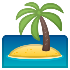 Google desert island emoji image
