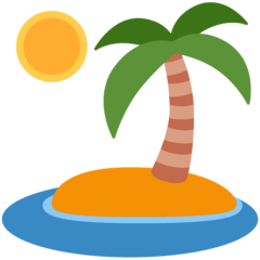 Twitter desert island emoji image