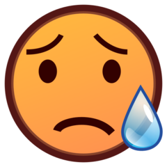 Emojidex disappointed but relieved face emoji image