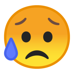 Google disappointed but relieved face emoji image