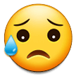 Samsung disappointed but relieved face emoji image