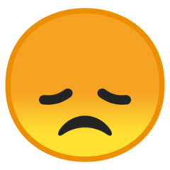 Google disappointed face emoji image