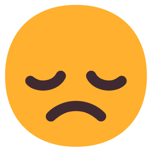 Microsoft disappointed face emoji image
