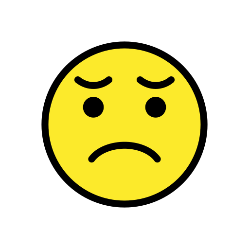 Openmoji disappointed face emoji image