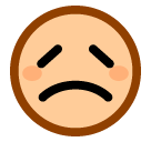 SoftBank disappointed face emoji image