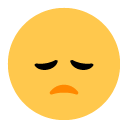Toss disappointed face emoji image