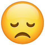 Whatsapp disappointed face emoji image