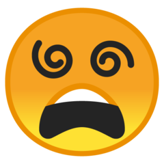 Google dizzy face emoji image