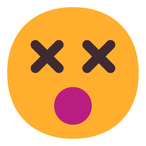 Microsoft dizzy face emoji image