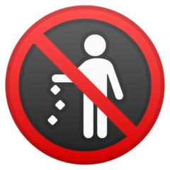 Google do not litter symbol emoji image