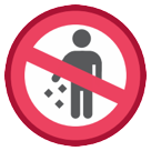 HTC do not litter symbol emoji image