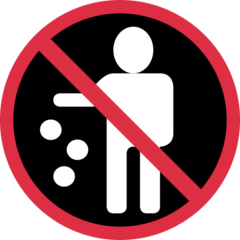 Twitter do not litter symbol emoji image