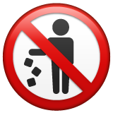 Whatsapp do not litter symbol emoji image