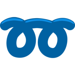 Facebook Messenger double curly loop emoji image