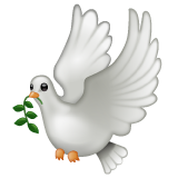 Whatsapp dove of peace emoji image