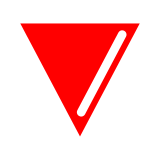 Docomo down-pointing red triangle emoji image