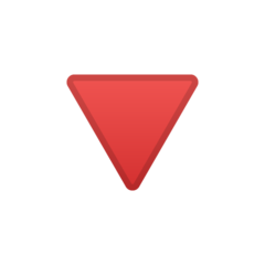Google down-pointing red triangle emoji image