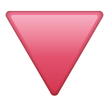 Whatsapp down-pointing red triangle emoji image