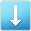 Samsung downwards black arrow emoji image
